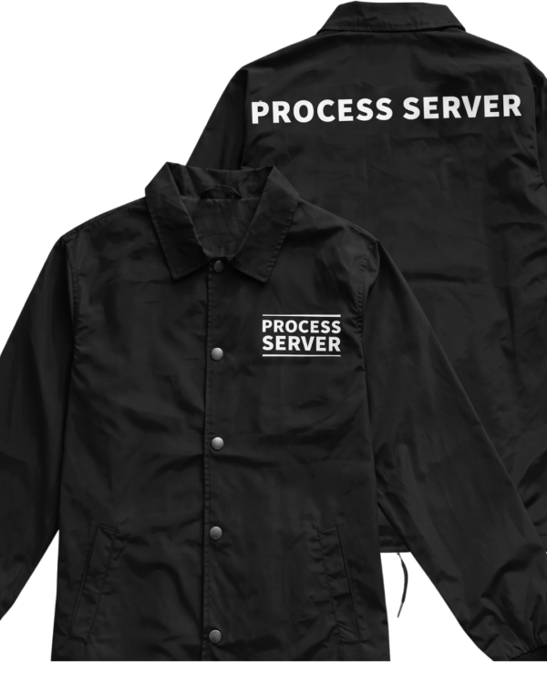 Black Process Server coach jacket